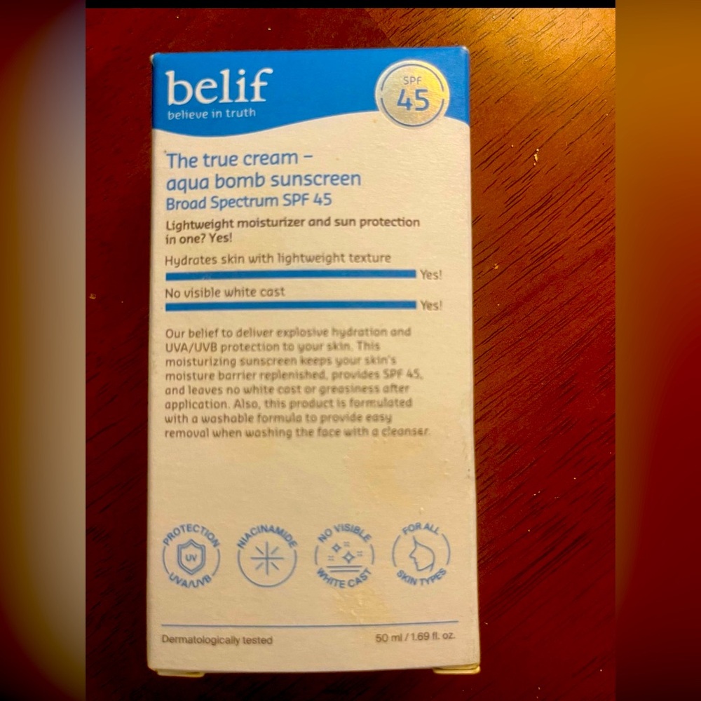 Belif aqua bomb sunscreen